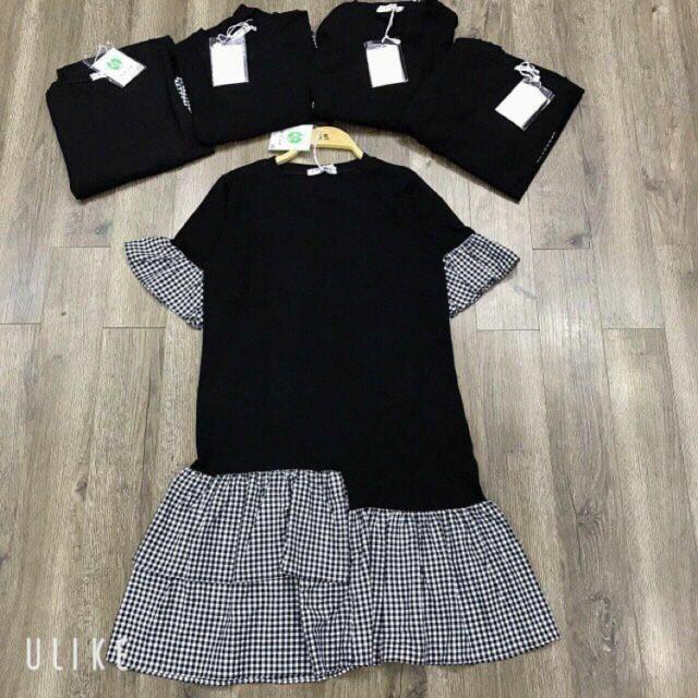 Váy suông bầu thời trang dáng dài đầm bầu thiết kế chất cotton