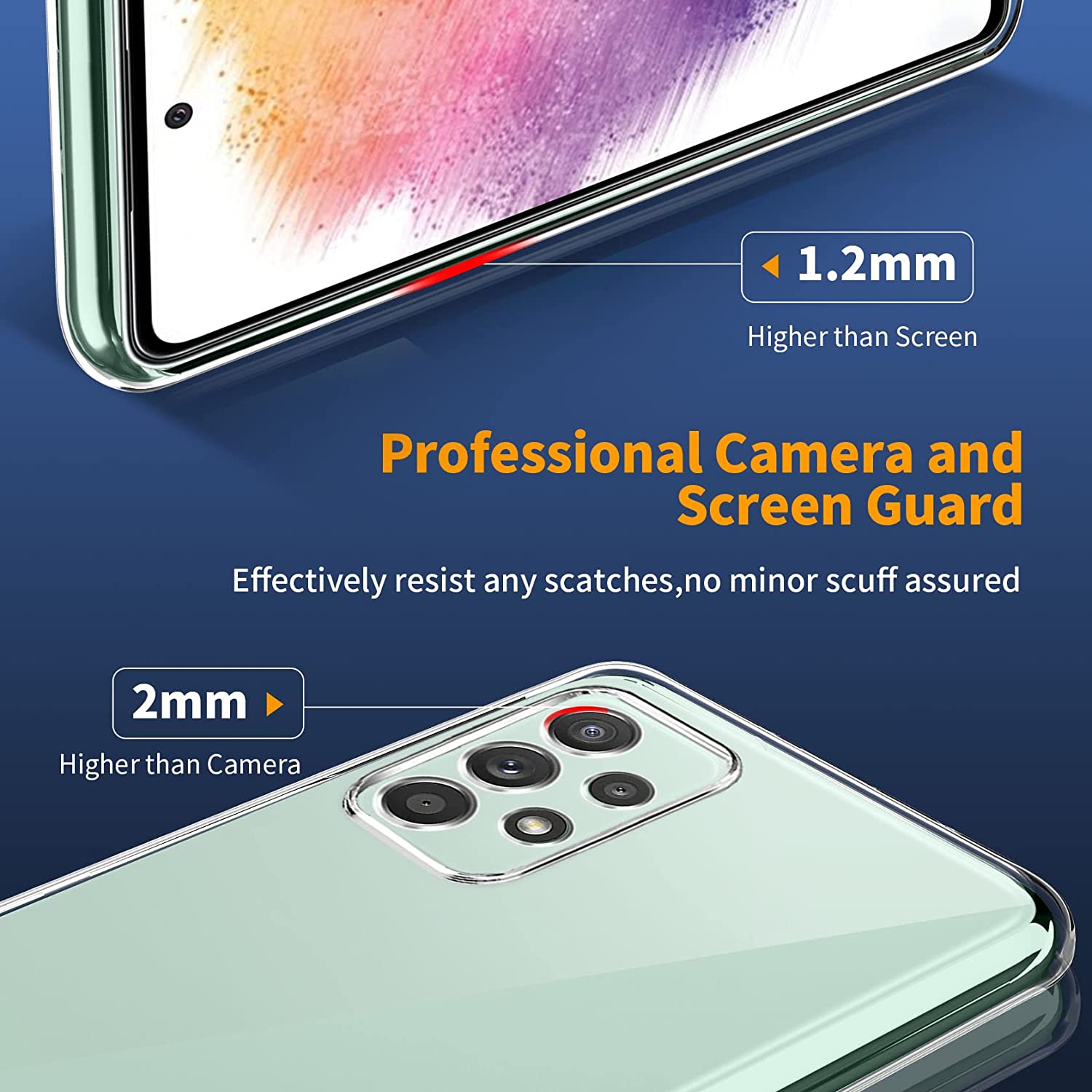 Ốp lưng silicon chống sốc trong suốt cho Samsung Galaxy A73 5G hiệu HOTCASE - Hàng nhập khẩu