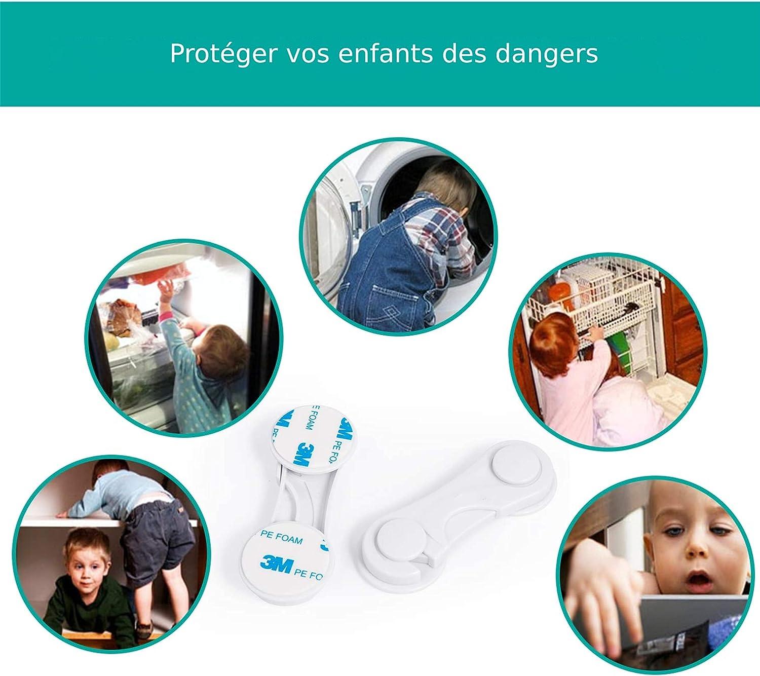 10 khóa cửa trẻ em tủ trẻ em an ninh tự dính khóa cửa ngăn kéo | Ngăn kéo tủ lạnh khóa điều chỉnh khóa bằng keo chắc chắn không cần khoan