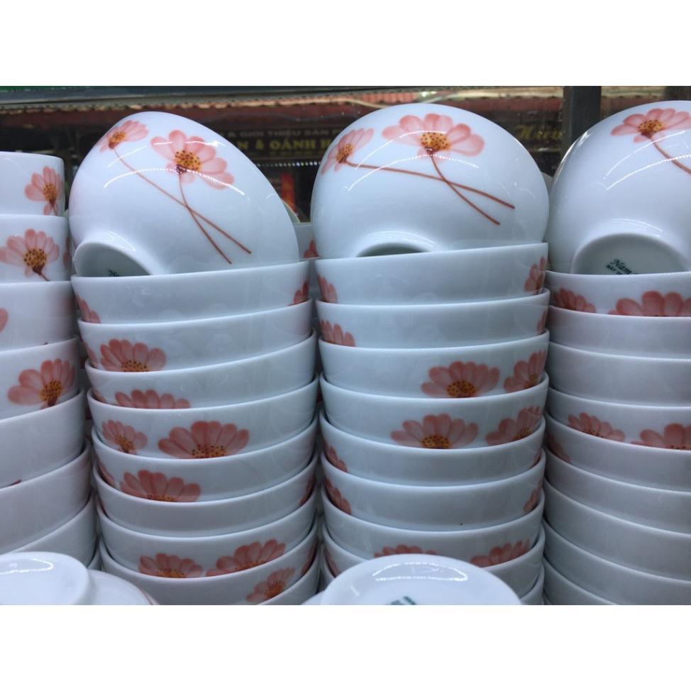 Bộ 10 Bát Ăn Cơm Sứ Bát Tràng - Cơm Ngon Canh Ngọt - Tốt Cho Sức Khỏe Gia Đình