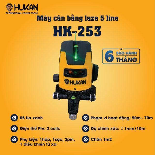 MÁY CÂN BẰNG LASER 5 LINE HK-253 HUKAN (2 PIN + 1 SẠC ) - HÀNG CHÍNH HÃNG