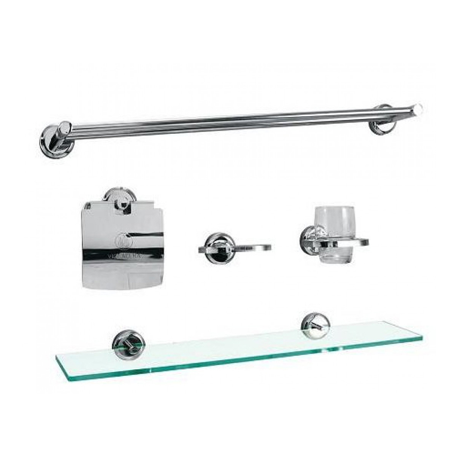 Bộ phụ kiện phòng tắm 5 món Viglacera VG98, chất liệu inox 304 bền đẹp, đạt chuẩn chất lượng quốc tế - Hoa Sen Home - Hàng chính hãng