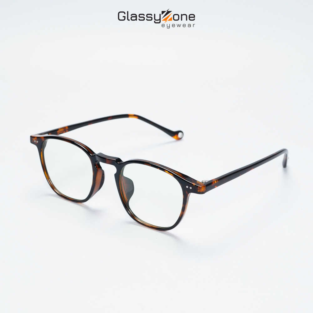 Gọng kính cận, Mắt kính giả cận nhựa dẻo Form Tròn Unisex Nam Nữ Carrot - GlassyZone
