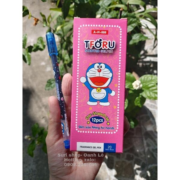 Hộp 12 cây bút gel mực xanh THORU ngòi 0.4mm phù hợp cho học sinh,sinh viên,NVVP