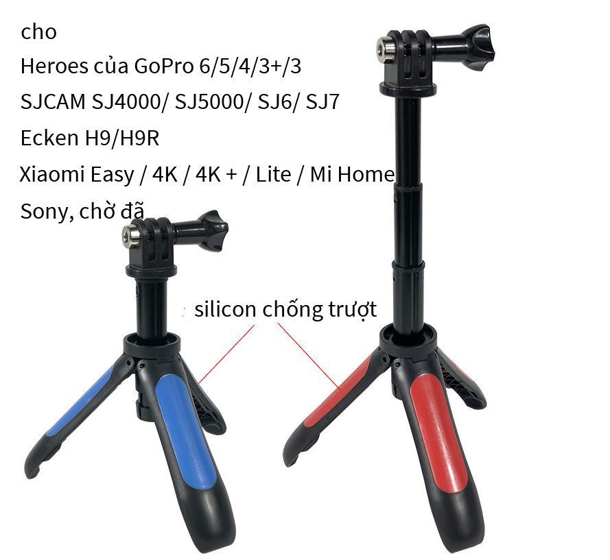 Khuyến mãi thích hợp cho GoPro mini cực nối dài + phụ kiện tripod hero6/5 túi máy ảnh thể thao con kiến ​​nhỏ gậy selfie