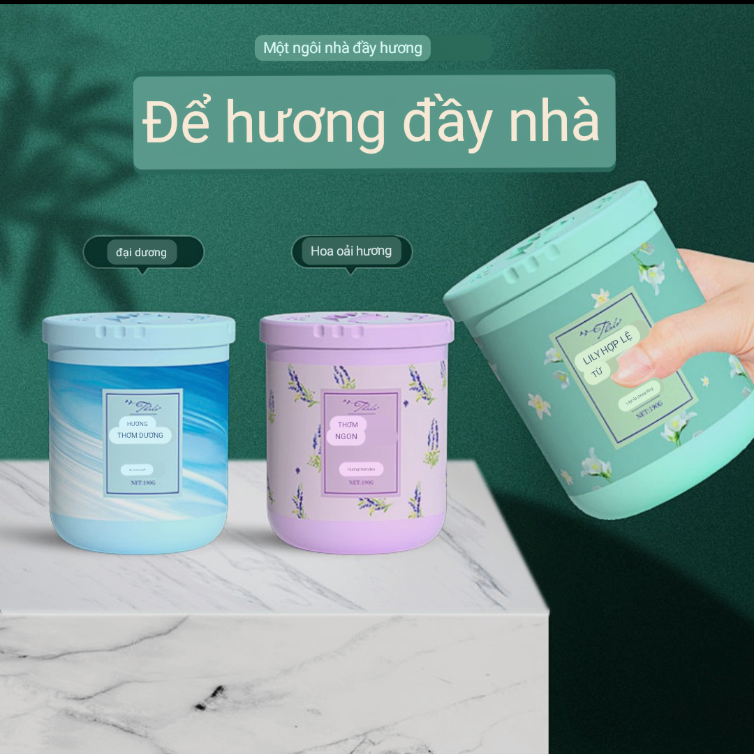 Sáp thơm phòng khử mùi phòng ngủ, nhà vệ sinh, tủ quần áo , Hộp 190ml có nhiều mùi hương