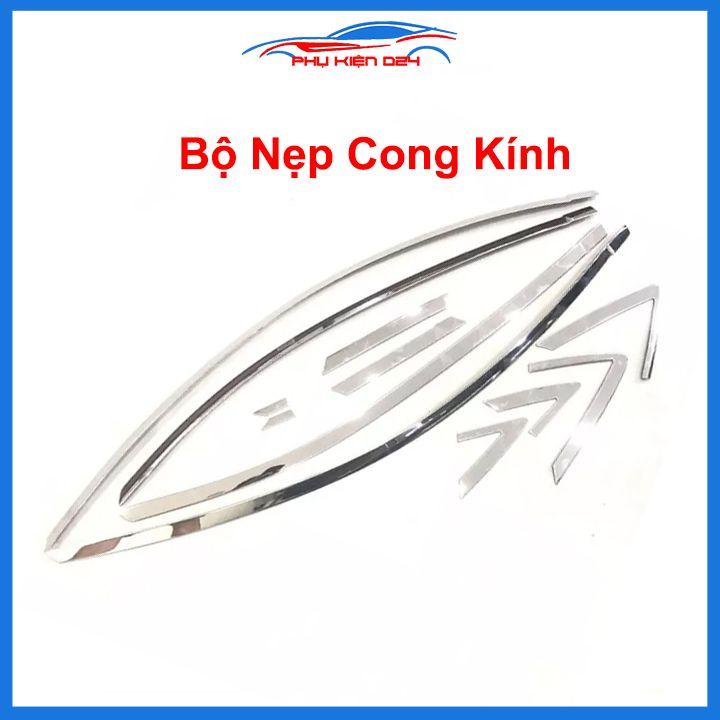 Bộ nẹp viền chân kính cong kính Toyota Vios 2014-2017 Inox sáng bóng chuẩn form xe