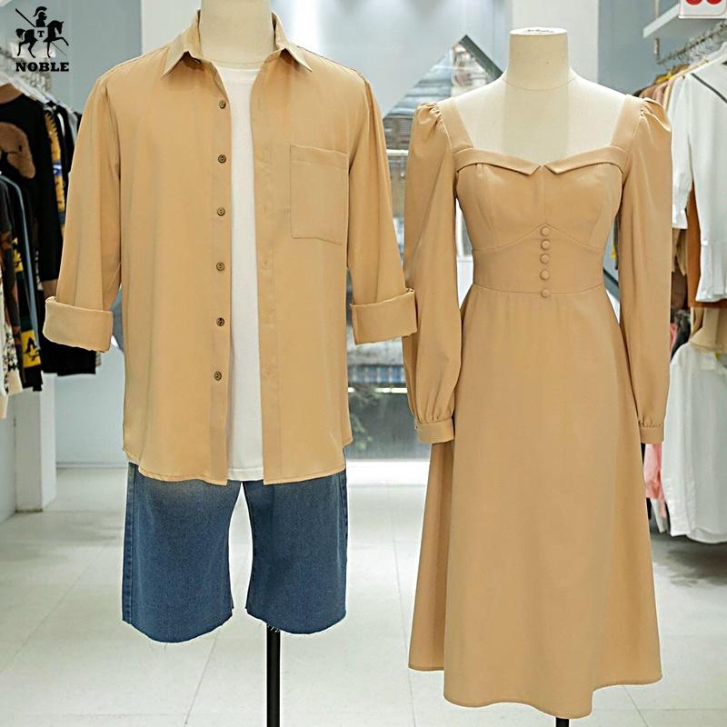 Set đồ đôi nam nữ couple phong cách châu âu, du lịch, chụp ảnh cưới, thời trang Noble NB037
