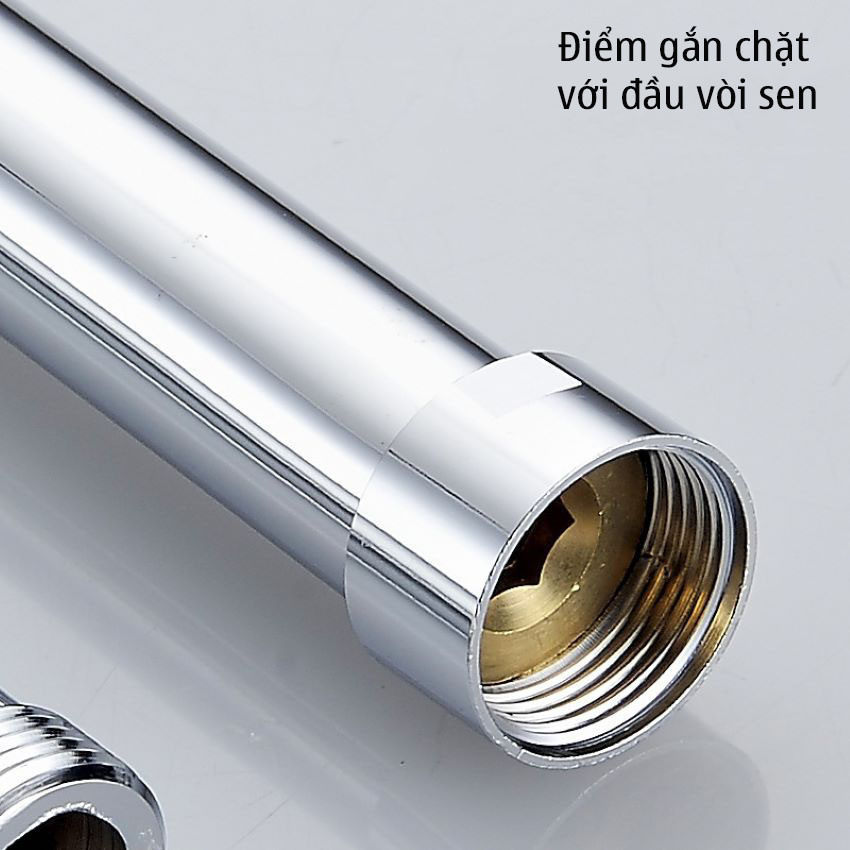 Thanh nối sen làm bằng thép không gỉ, giúp vòi sen tắm đứng dài thêm, sản phẩm có đủ 3 màu sắc trắng, đen, xám