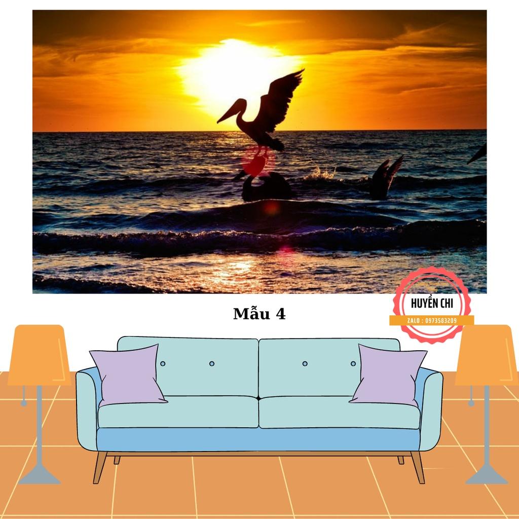 Tranh dán tường 3d trang trí phòng khách phòng ngủ,phong cảnh thiên nhiên- tranh Biển-Đặt theo kích thước yêu cầu