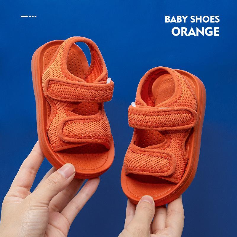 Sandal quai dán Cheerful Mario, dép cho bé trai bé gái chống trơn trượt QDM2