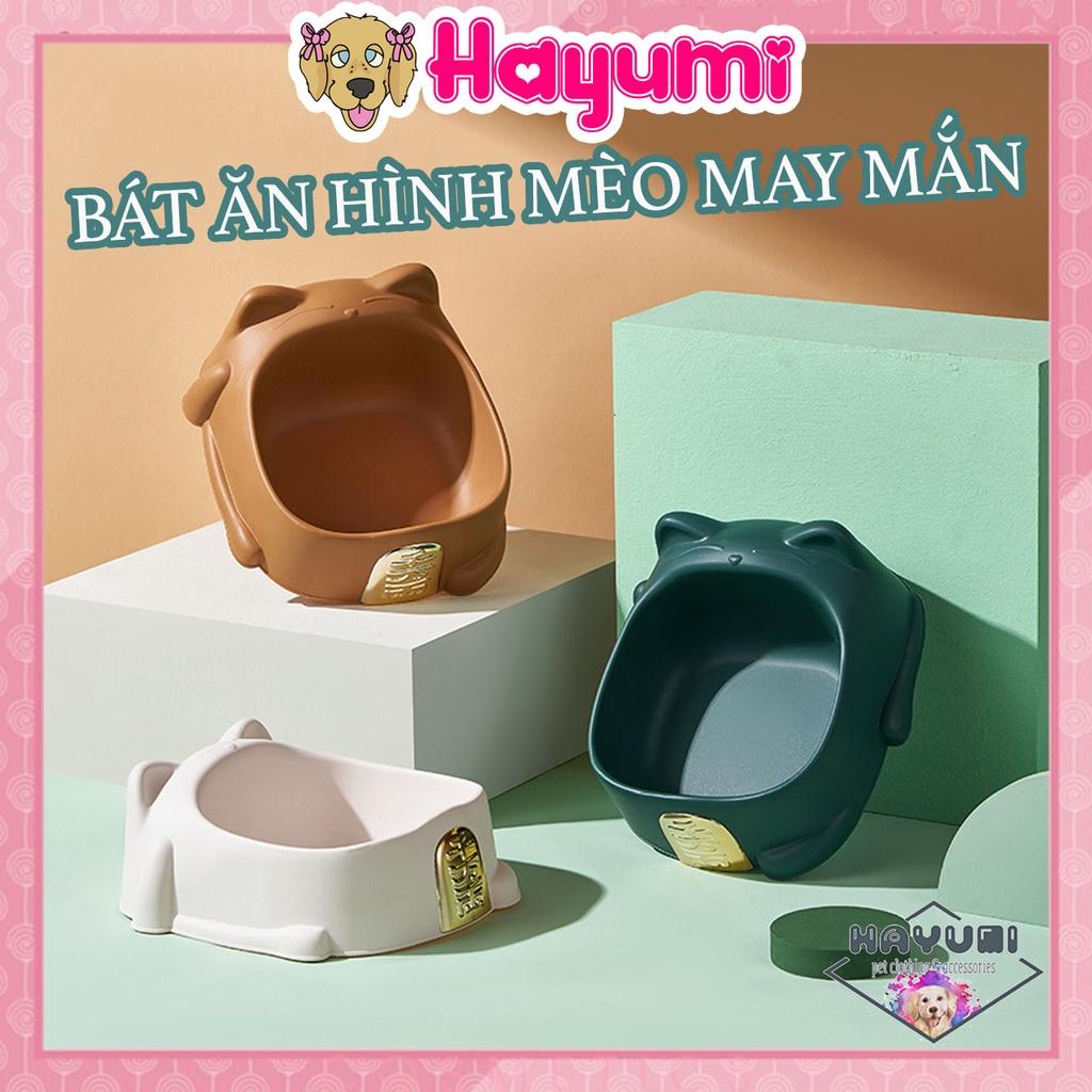 BÁT ĂN HÌNH MÈO MAY MẮN XINH XẮN DÀNH CHO THÚ CƯNG - HAYUMI