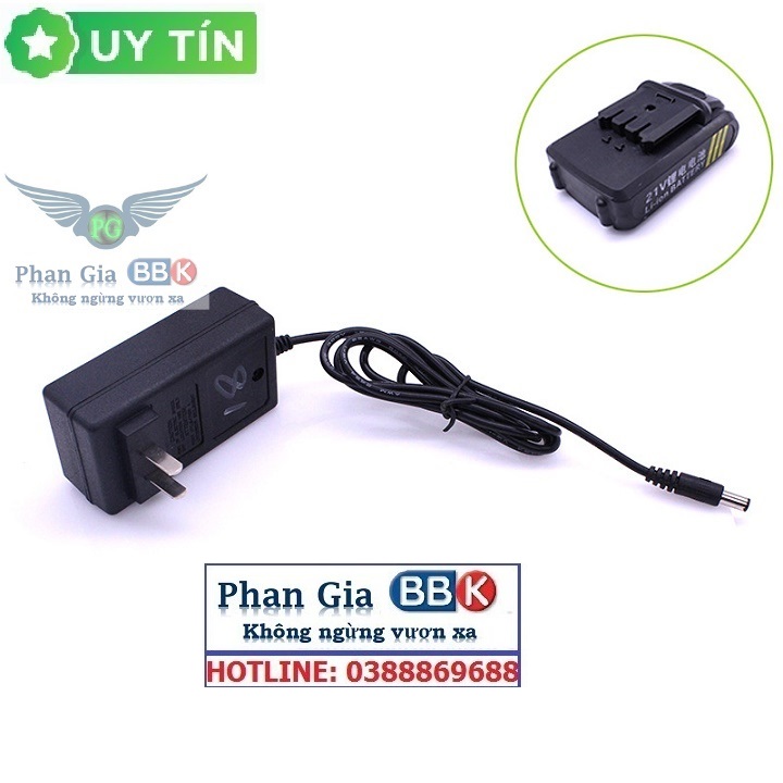 Sạc máy khoan 21V - 2A dùng cho pin Li-ion có đèn báo và tự ngắt khi đầy