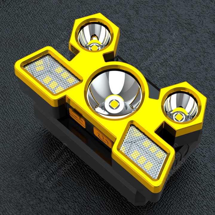 Đèn Pin LED siêu sáng đội đầu 5 bóng led (9 chip LED) với pin sạc gắn sẵn bên trong