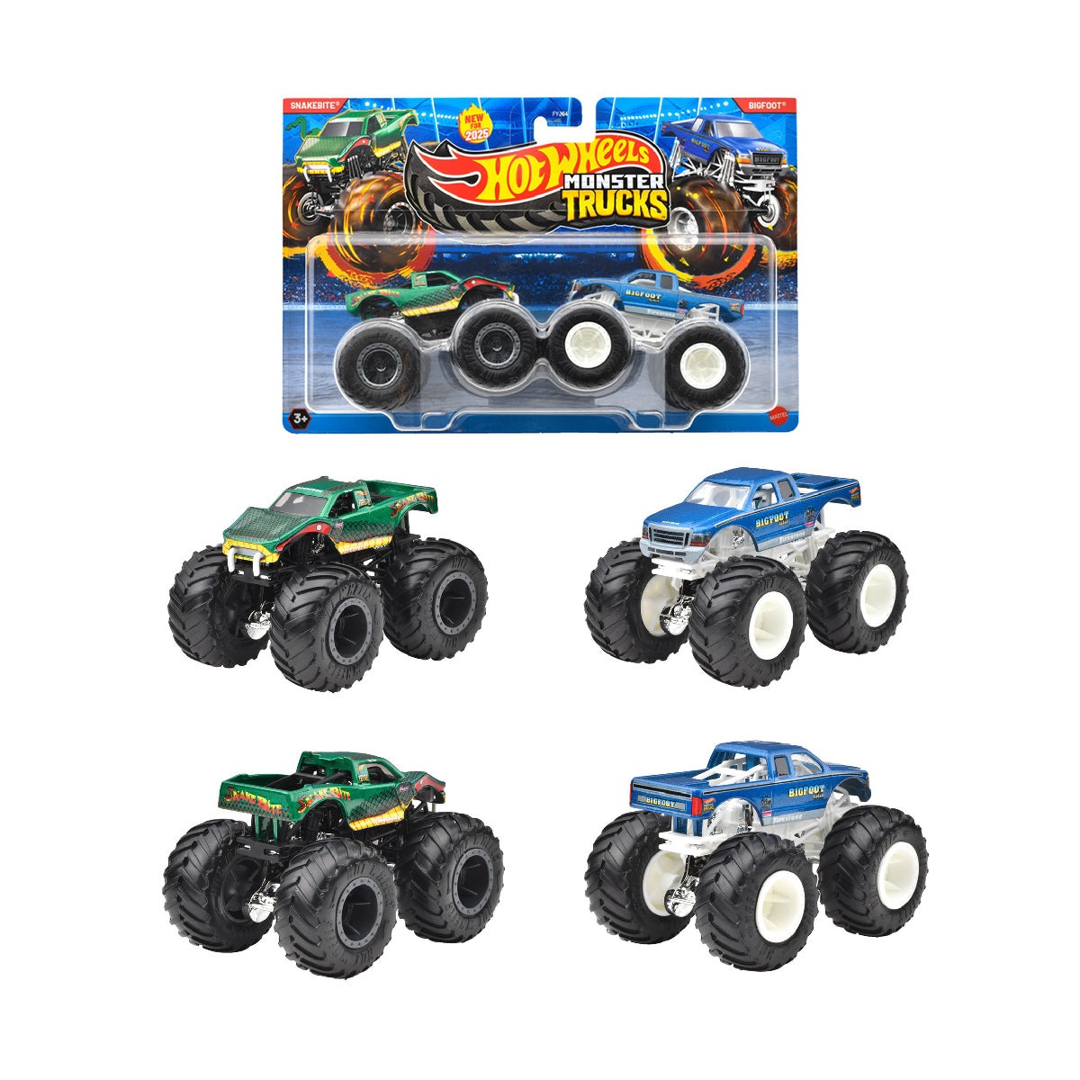 Monster Trucks Bộ Đôi Siêu Xe HW FYJ64M (Giao mẫu ngẫu nhiên)