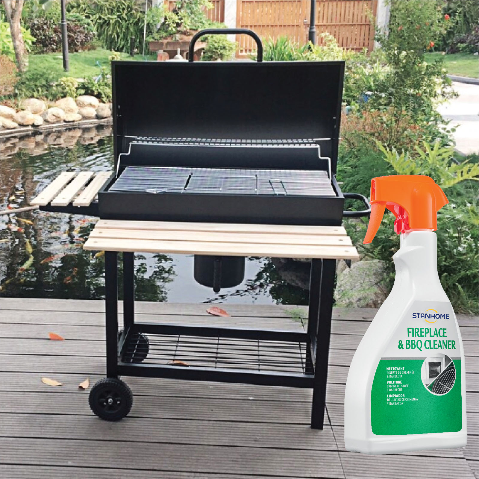 Xịt làm sạch bếp nướng BBQ, lò sưởi Stanhome Fireplace & BBQ Cleaner 500ml