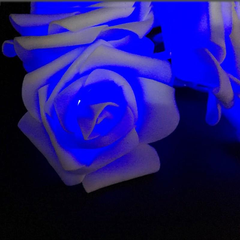 1.2m 10led 6 colors Rose Flower String Battery Wedding Birthday Party Decoration