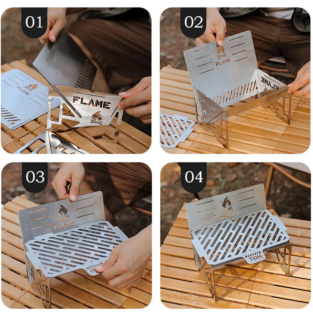 Bếp lò BBQ nấu ăn ngoài trời bằng thép không gỉ có thể tháo lắp được