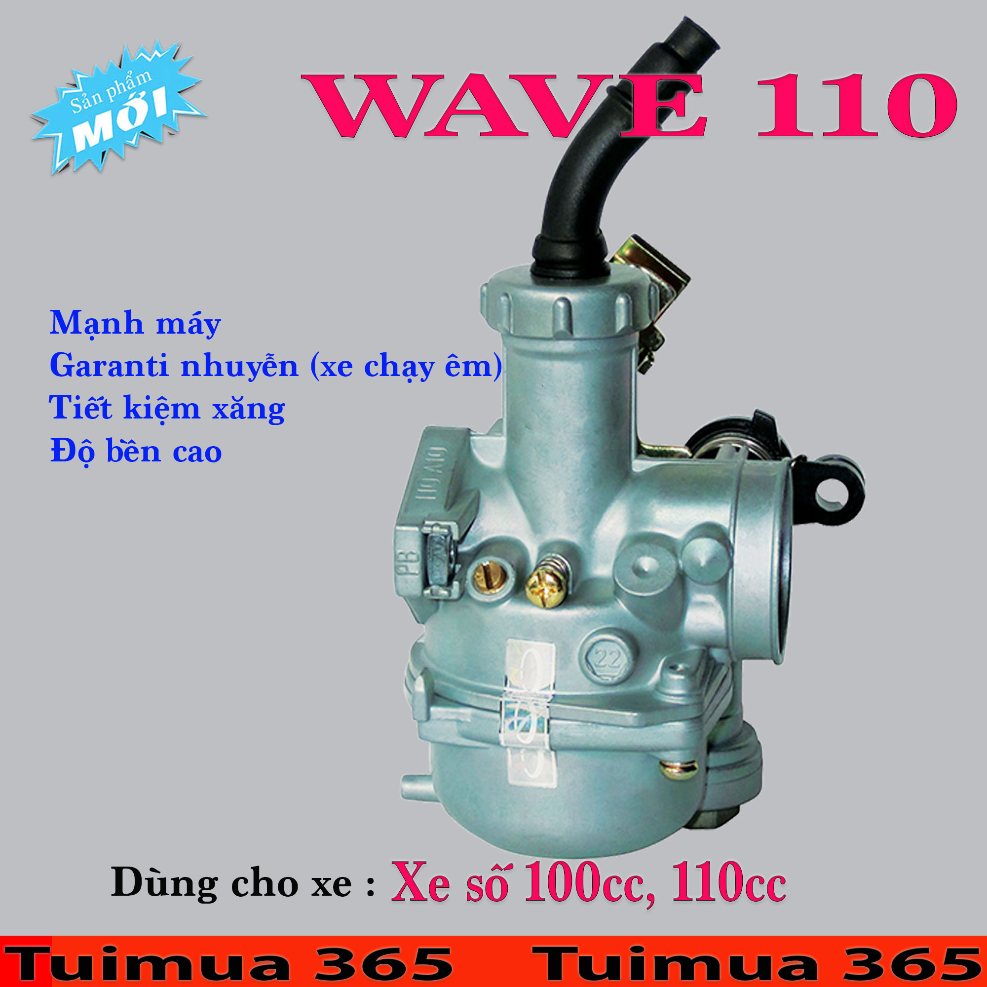 Bình Xăng Con (Bộ Chế Hòa Khí ) dùng cho xe Wave 110 - Wave nhỏ