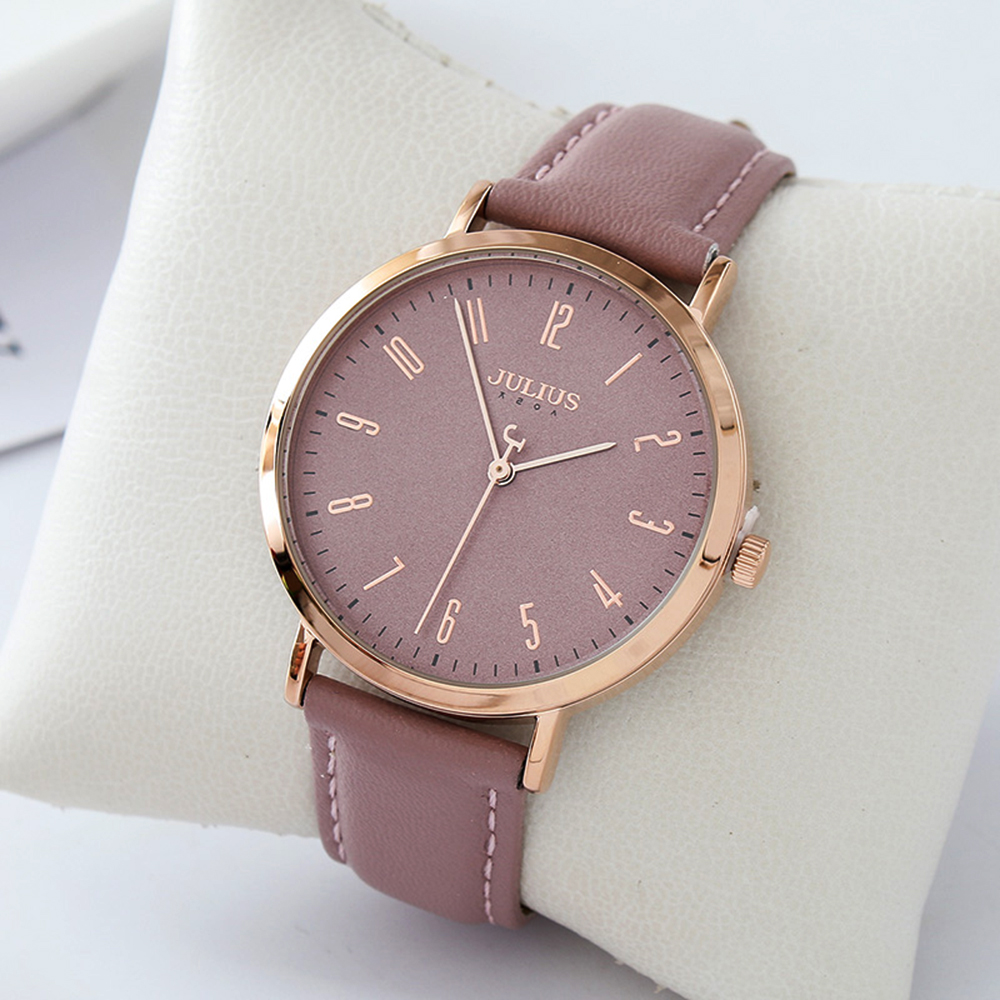 Đồng Hồ Nữ JA-1017 Julius Hàn Quốc Dây Da
