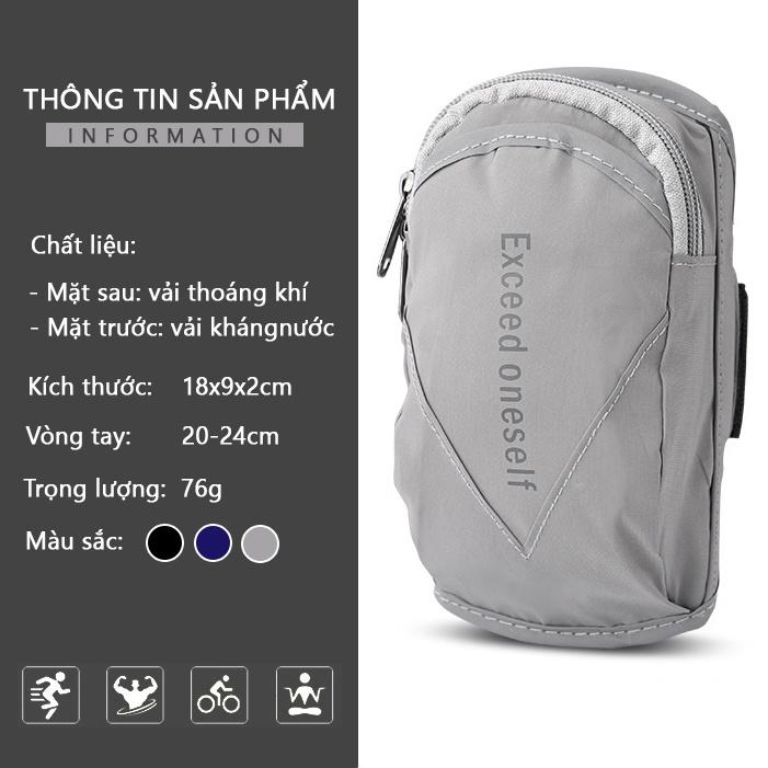 Túi đựng điện thoại đeo cánh tay chống thấm nước exceed oneself tiện dụng khi chạy bộ / tập thể thao / thể hình Sportme