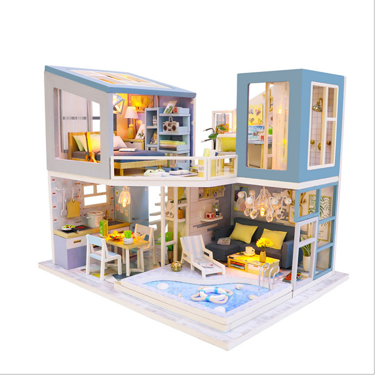 Mô hình nhà DIY Doll House First Meet Kèm Mica Chống bụi