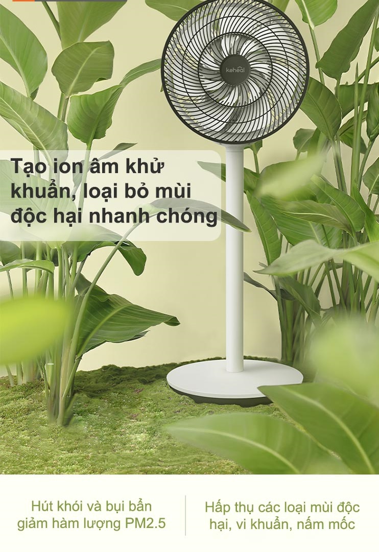 Quạt Tích Điện Tuần Hoàn Không Khí Xiaomi Keheal F4 - Hàng Nhập Khẩu