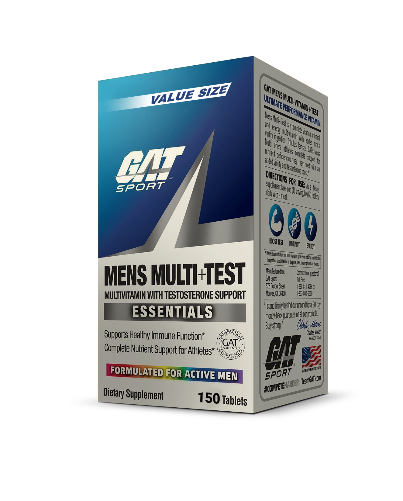 Gat Sport Men Multi+ Test 150 Viên Uống Hỗ Trợ Tăng Testosterone Tăng Sinh Lý Cho Nam