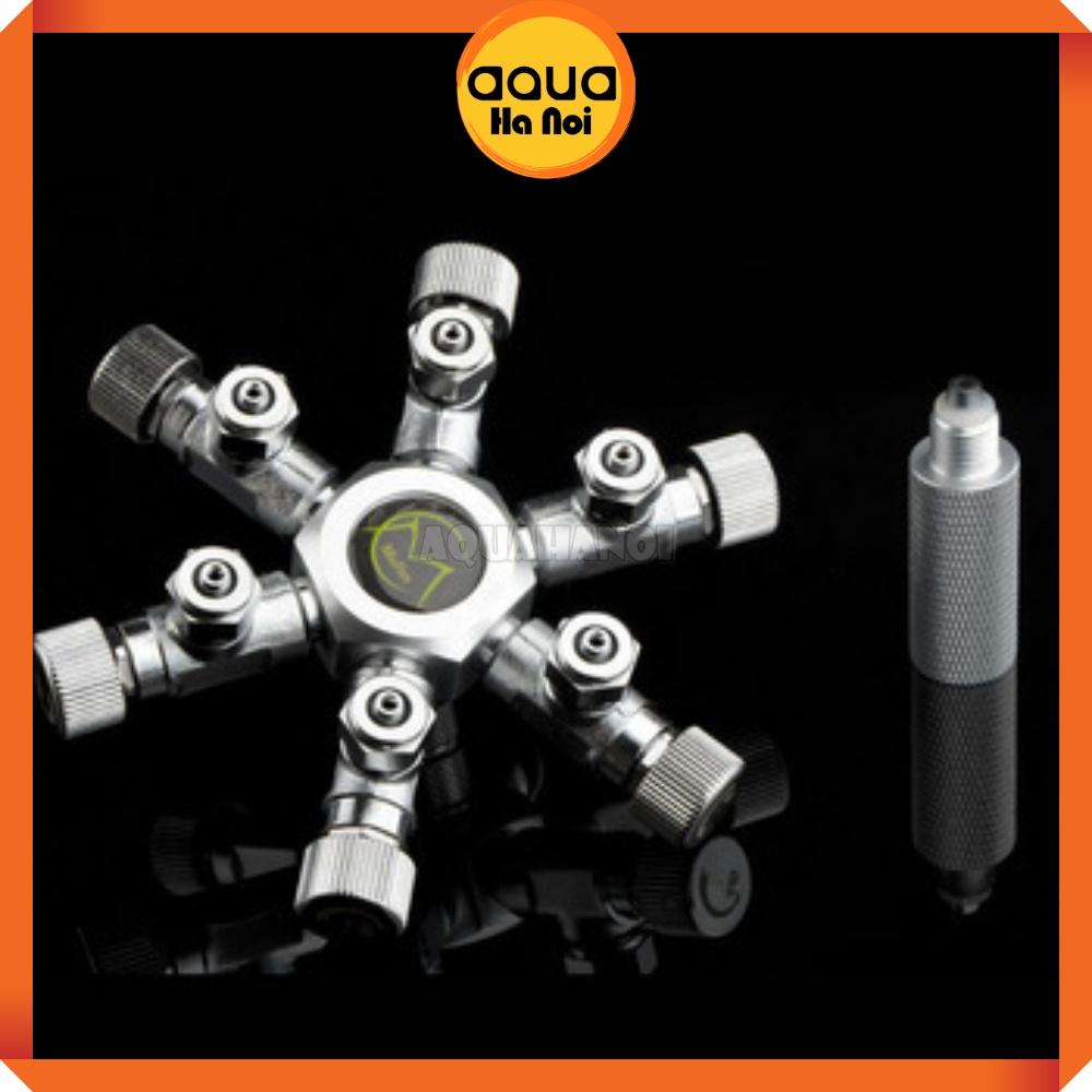 Van inox chia 2/3/4/6 và tinh chỉnh CO2 Mufan cho hồ thủy sinh