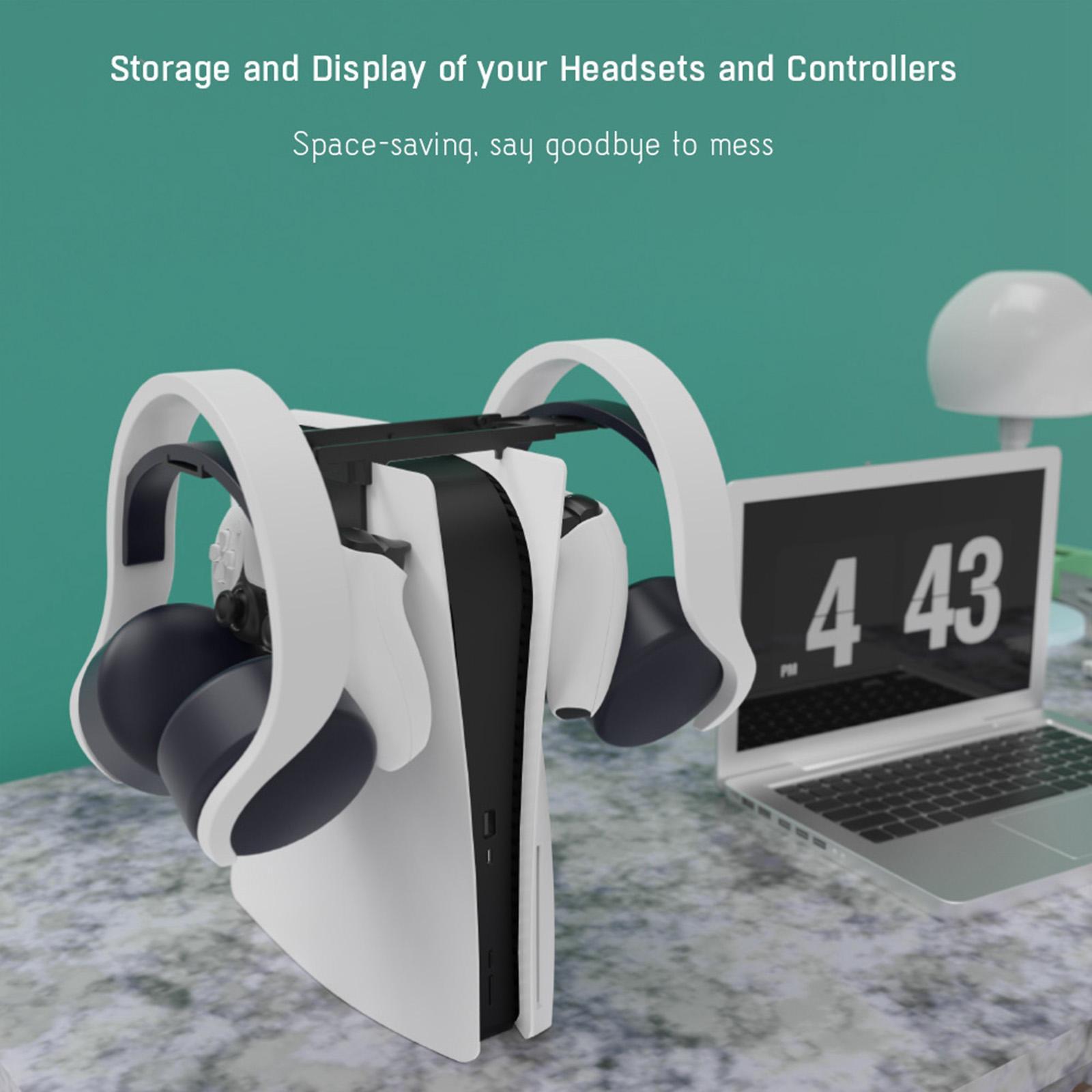 Universal Headphone Storage Bracket for Hanging Rods for PS5 Console And VR Processor
