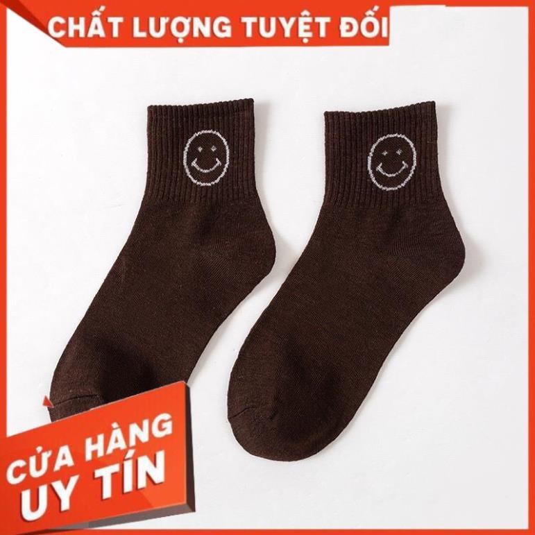 Tất nữ cổ cao cotton thiết kế mặt cười phong cách hàn quốc tcc1