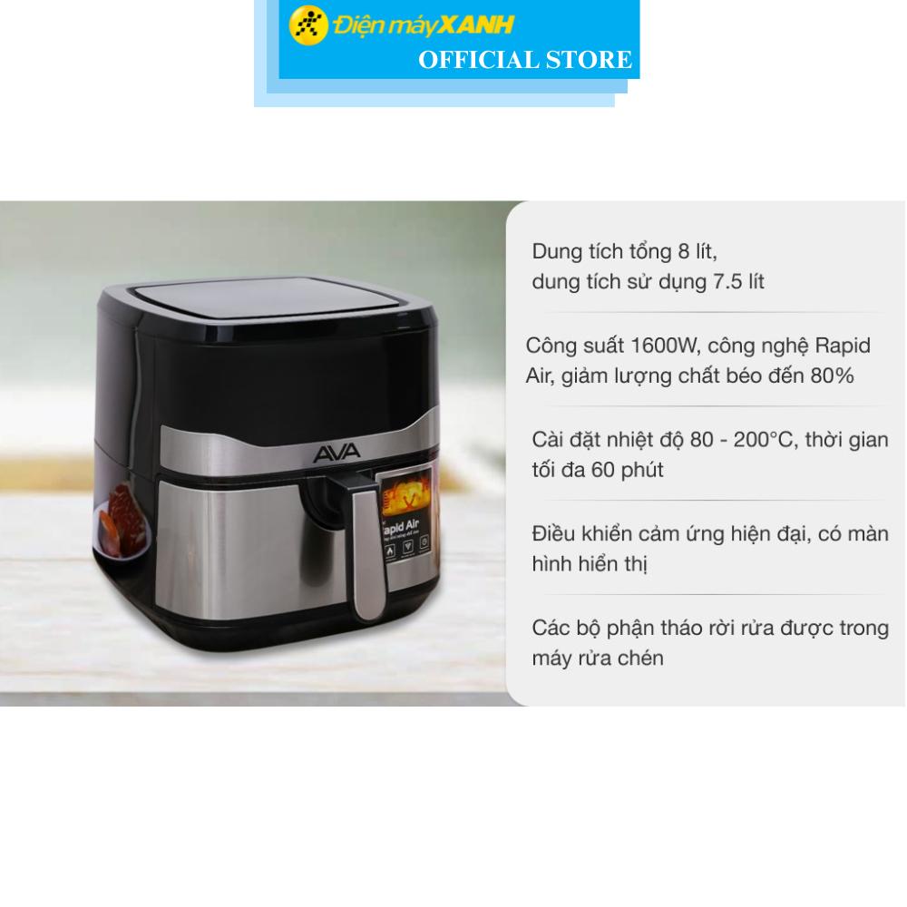 Nồi chiên không dầu AVA KDF-593D 7.5 lít - Hàng Chính Hãng