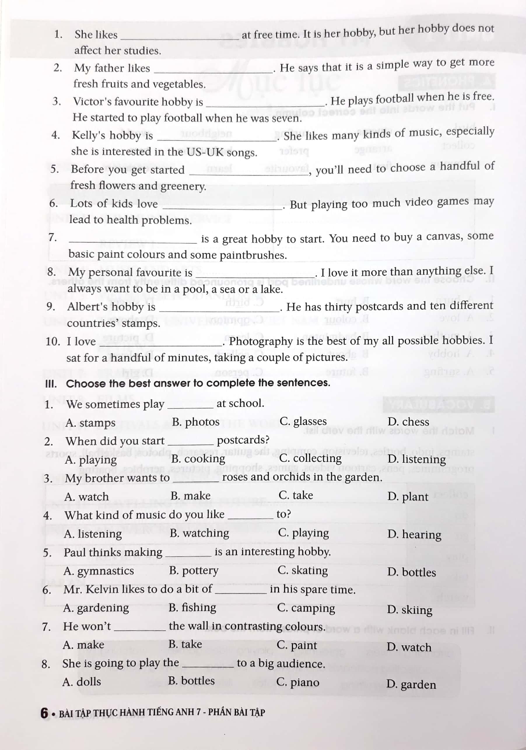 Bài Tập Thực Hành Tiếng Anh Lớp 7 (Có Đáp Án)(Theo Chương Trình Mới Của Bộ GD&ĐT)