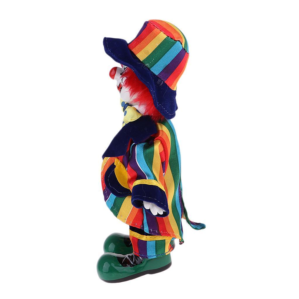 2x Interesting Harlequin Clown Doll With Porcelain Head Hands And Feet 7inch