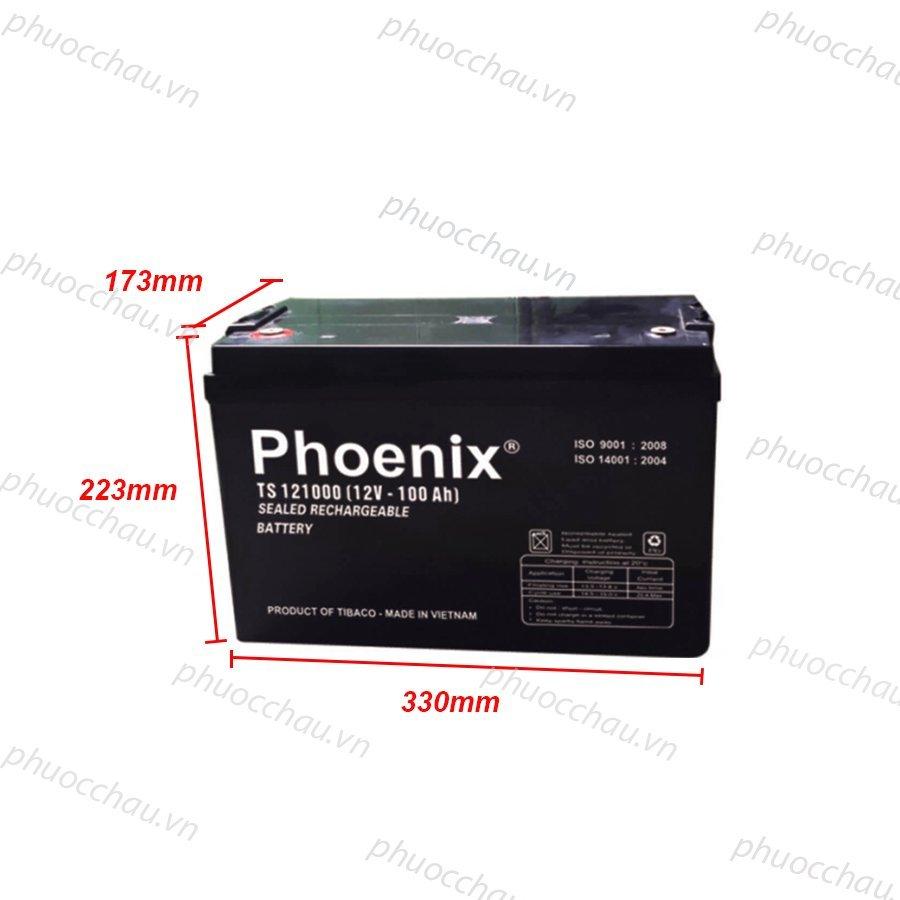 Bình Ắc Quy Khô PHOENIX TS121000 12V-100AH