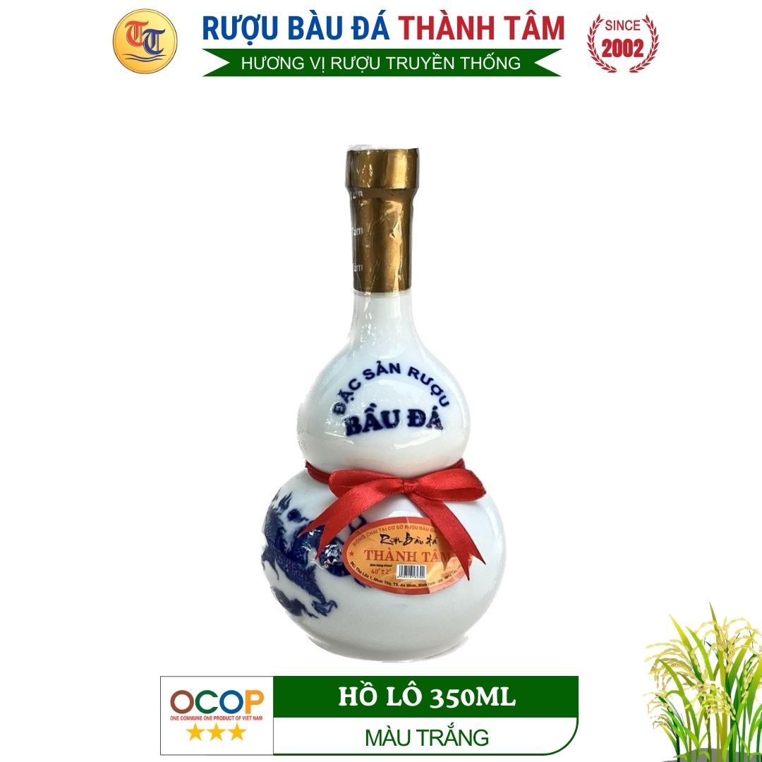 Đặc Sản Bình Định - Rượu Bàu Đá Thành Tâm Hồ Lô (Màu trắng) 350ml - OCOP 3 Sao