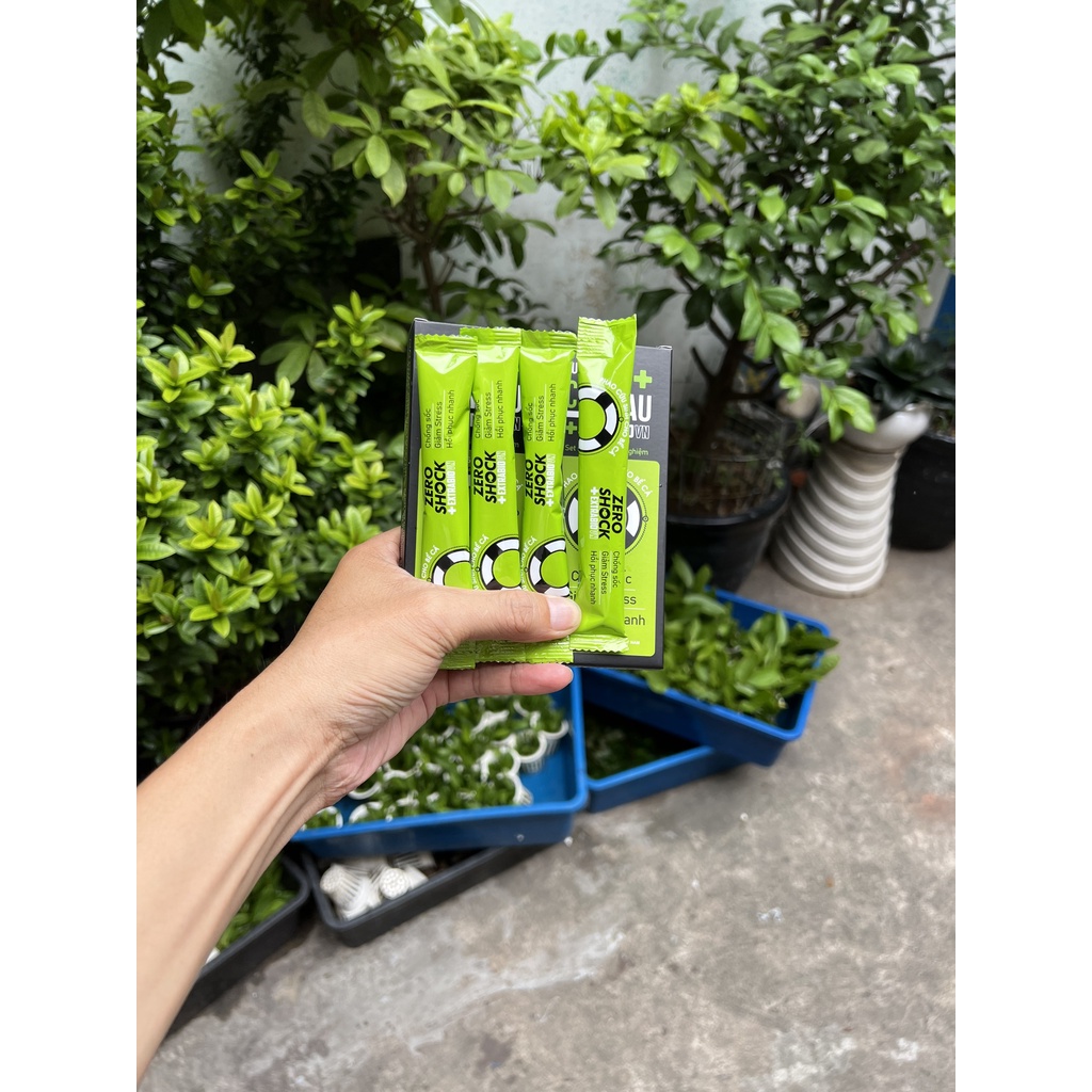 Zero Shock – Chống sốc và giảm Stress cá cảnh- 4 gói 10ML/HỘP