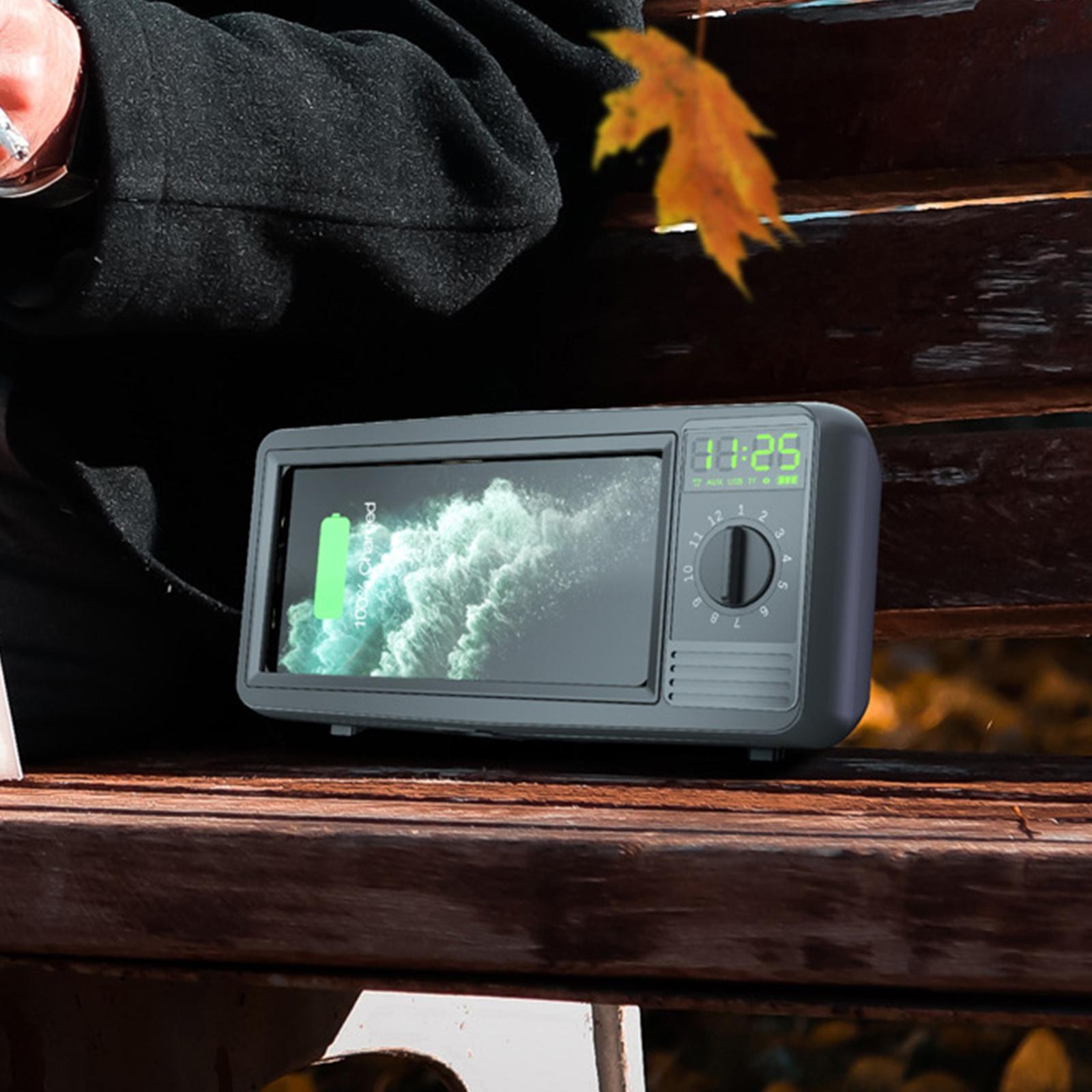 Bedroom Alarm Clock Bluetooth Speaker Cell Phones Wireless Charging Charger