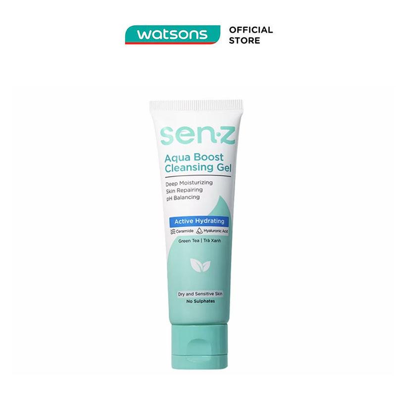 Gel Rửa Mặt SenZ Aqua Boost Trà Xanh Cho Da Khô 30ml