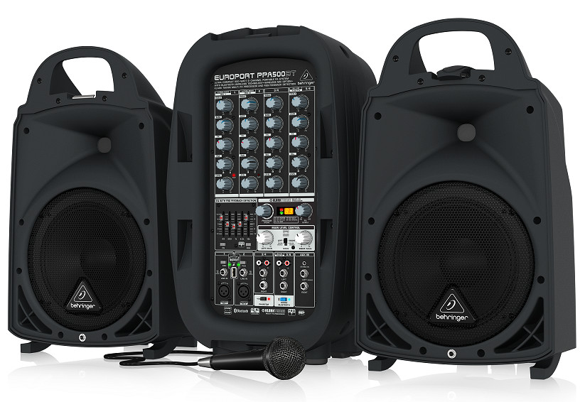 BEHRINGER PPA500BT 500-Watt 6-Channel Portable PA System with Bluetooth-Hàng Chính Hãng