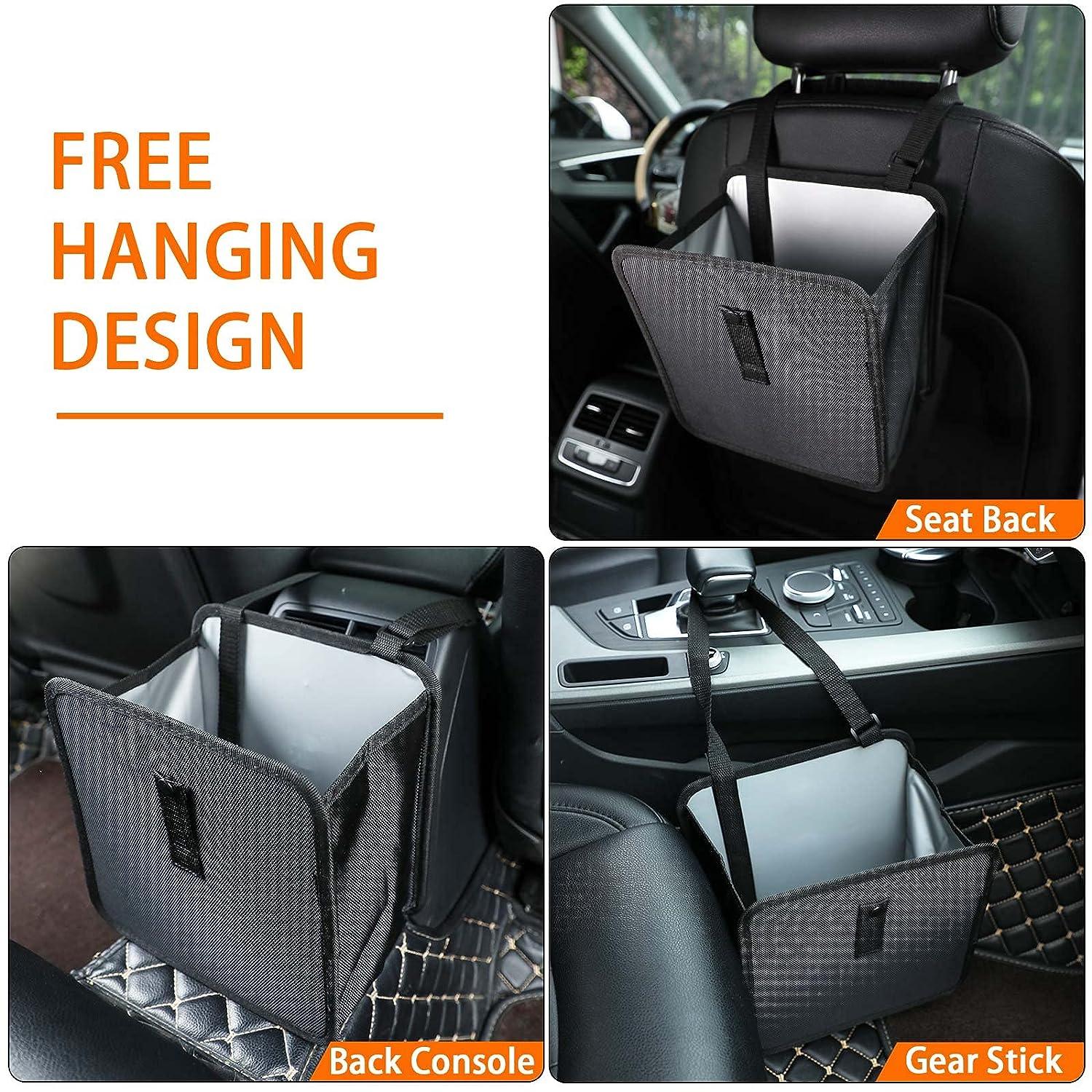 Thùng Rác Ô Tô, Thùng Rác Ô Tô, Thùng Rác Chống Rò Rỉ, Túi Đựng Rác Trên Ghế Ô Tô, Đen Dung Lượng