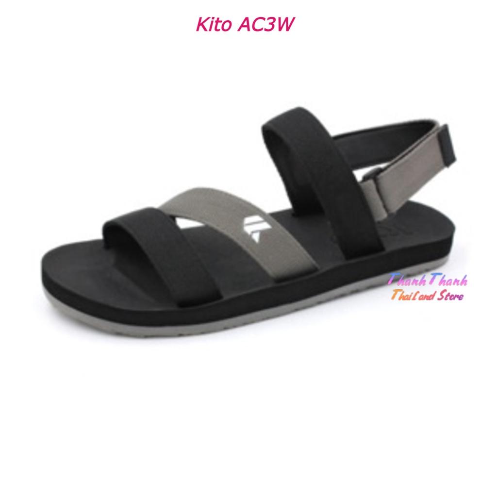 Dép sandal nữ Kito Thái Lan AC3W, Sandal học sinh, quai dán, đế cao su mềm đi êm chân, không hôi chân