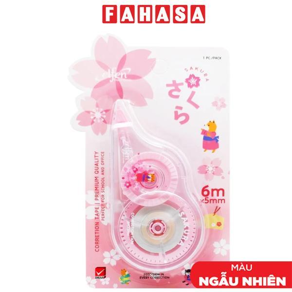 Xóa Kéo Sakura - 5 mm x 6 m - Elfen (Mẫu Màu Giao Ngẫu Nhiên)