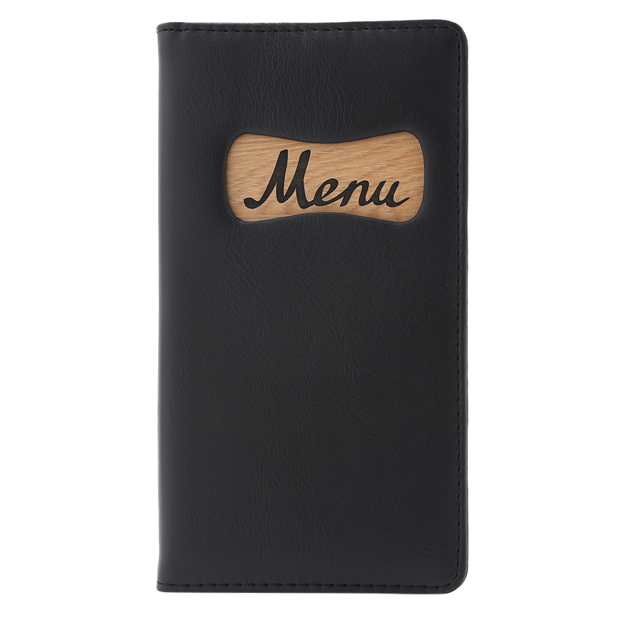 Bìa 10 Lá Menu Gổ A6 Da Cao Cấp MH-202