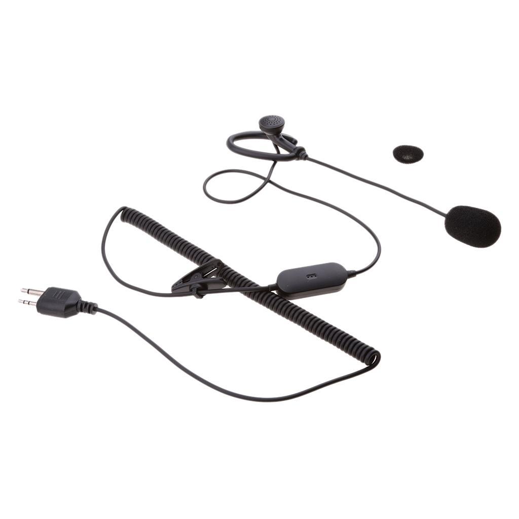 Ear-Hook Earpiece Headset PTT Walkie Talkie Microphone 2Pin For MIDLAND GXT400/450 Radio