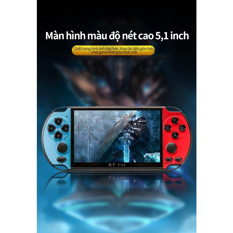 Máy chơi game X7 Plus máy chơi game màn hình lớn 5.1 inch 8G HD Giải trí Chip trò chơi chuyên nghiệp- Bảo Hành 3Tháng