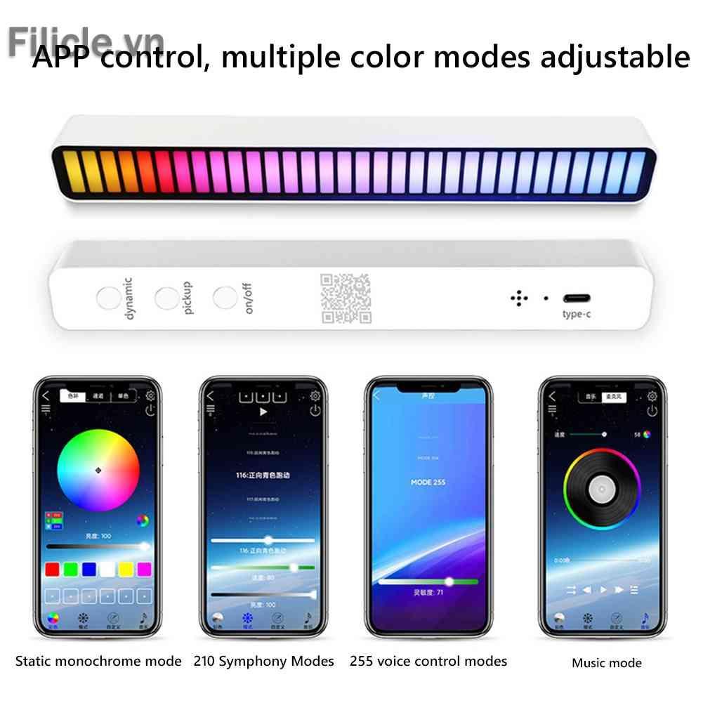 Thanh Đèn LED RGB 32 Bóng Loại C Điều Khiển Bằng Giọng Nói Tiện Dụng