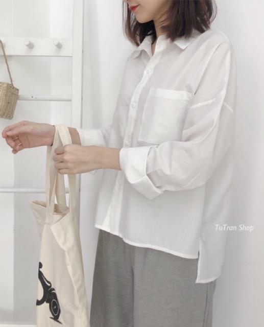 ÁO SOMI CỔ ĐỨC VẠT TRƯỚC VẠT SAU