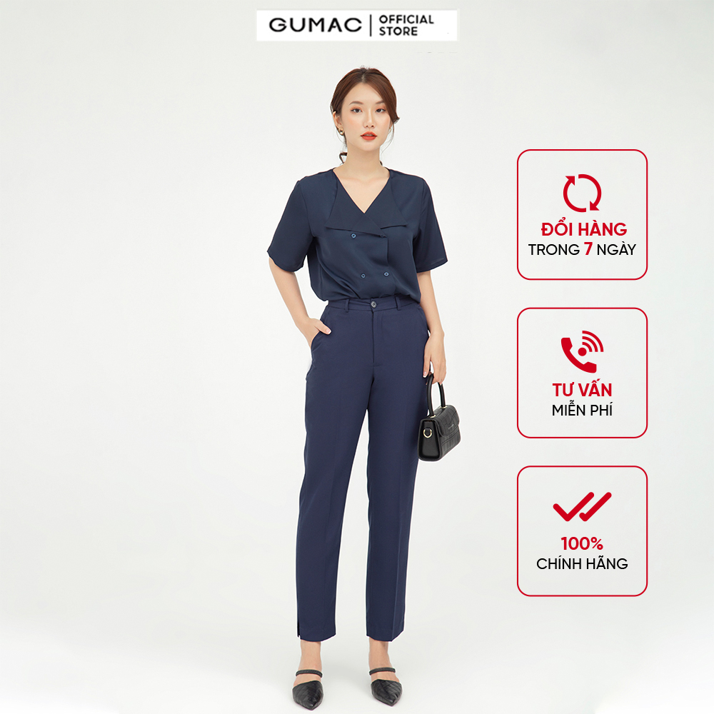 Quần tây nữ thiết kế xẻ lai GUMAC QB546