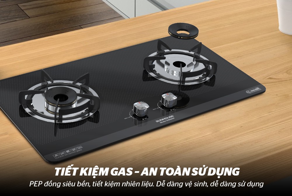Bếp Gas Âm Kính SUNHOUSE SHB6630 - Hàng Chính Hãng
